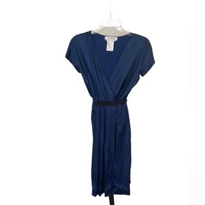 MaxMara Navy Wrap Dress - 2